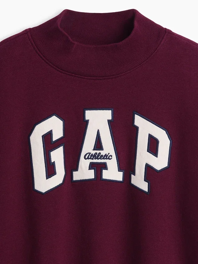 Felpa oversize con collo alto e logo Vintagesoft per bambini