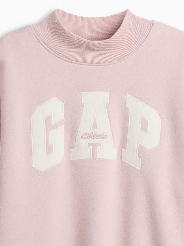 Felpa oversize con collo alto e logo Vintagesoft per bambini