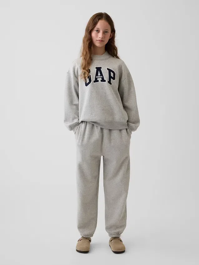 Felpa oversize con collo alto e logo Vintagesoft per bambini