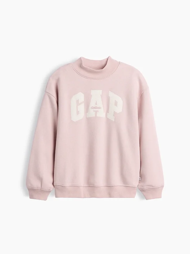 Felpa oversize con collo alto e logo Vintagesoft per bambini
