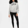 Felpa oversize con collo alto in French Terry pesante e logo