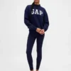 Felpa oversize con collo alto in French Terry pesante e logo