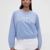 Felpa oversize con maniche raglan e logo GAP × Summer Fridays