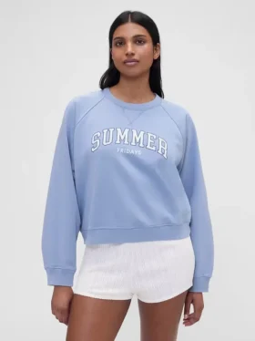 Felpa oversize con maniche raglan e logo GAP × Summer Fridays