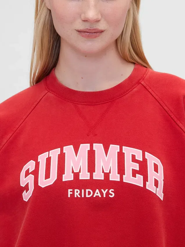 Felpa oversize con maniche raglan e logo GAP × Summer Fridays