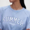 Felpa oversize con maniche raglan e logo GAP × Summer Fridays
