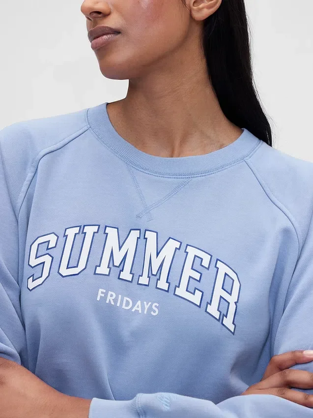 Felpa oversize con maniche raglan e logo GAP × Summer Fridays