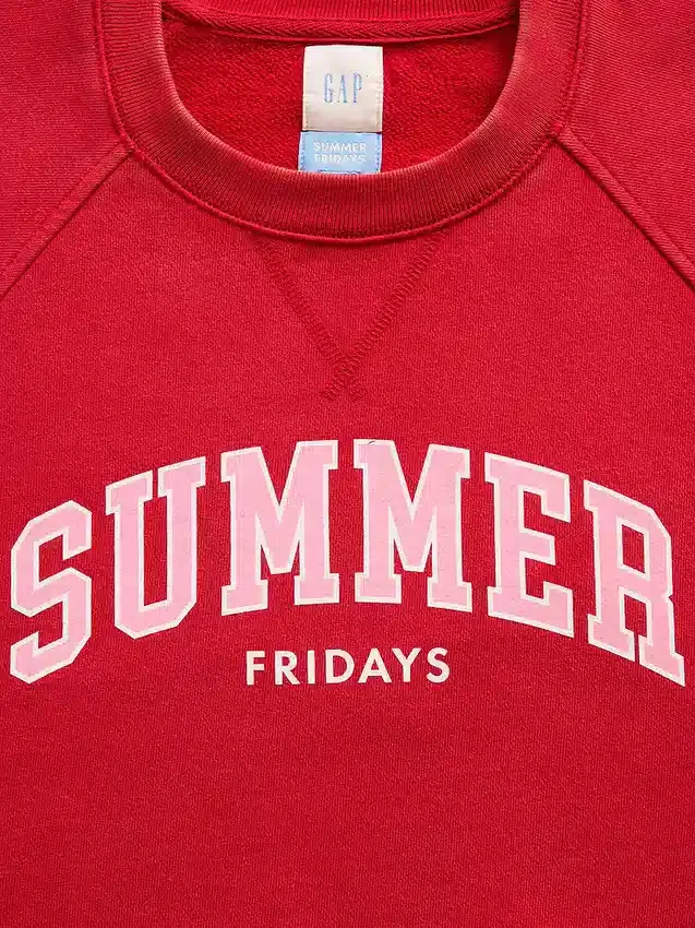 Felpa oversize con maniche raglan e logo GAP × Summer Fridays
