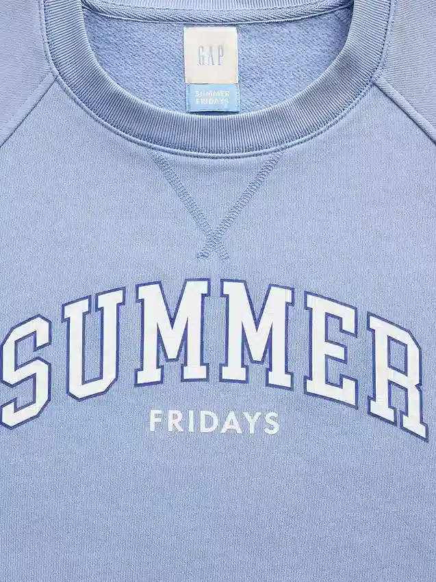 Felpa oversize con maniche raglan e logo GAP × Summer Fridays