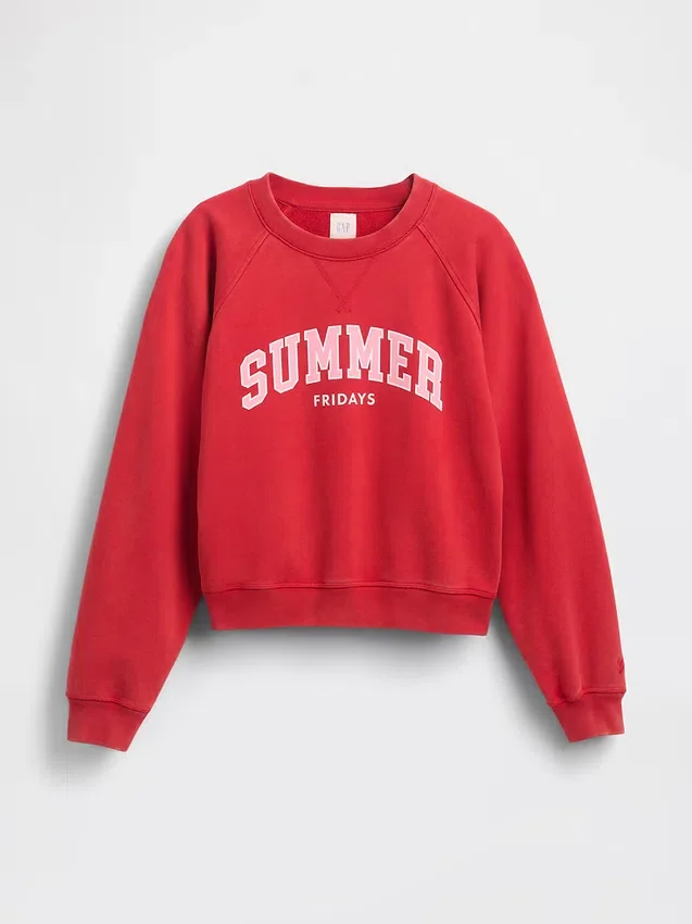 Felpa oversize con maniche raglan e logo GAP × Summer Fridays