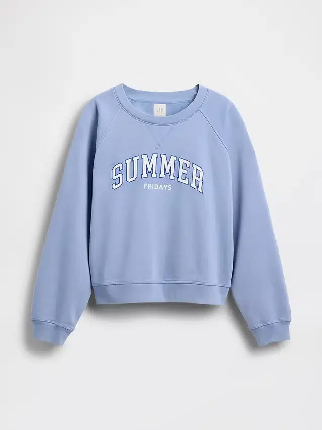Felpa oversize con maniche raglan e logo GAP × Summer Fridays