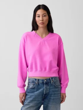 Felpa oversize con scollo a V Vintagesoft