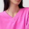 Felpa oversize con scollo a V Vintagesoft