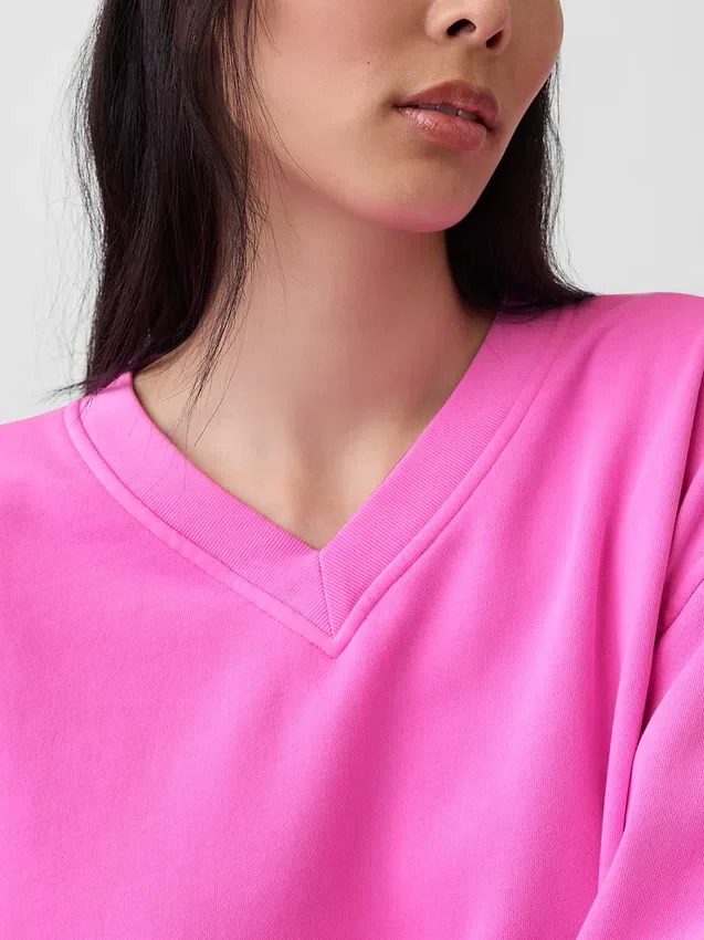 Felpa oversize con scollo a V Vintagesoft
