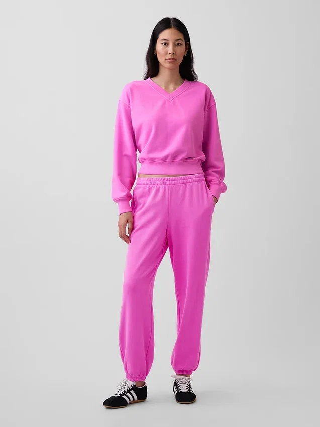 Felpa oversize con scollo a V Vintagesoft