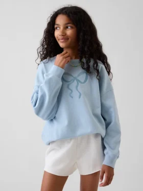 Felpa oversize con stampa grafica in felpa Vintagesoft per bambini