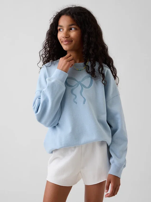 Felpa oversize con stampa grafica in felpa Vintagesoft per bambini