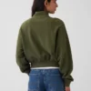 Felpa oversize in cotone testurizzato con mezza zip