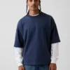 Felpa oversize in felpa francese pesante