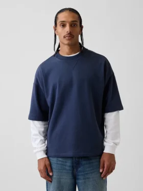 Felpa oversize in felpa francese pesante
