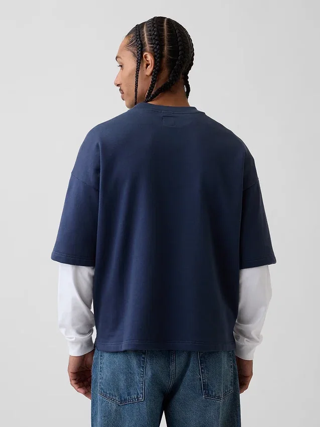 Felpa oversize in felpa francese pesante