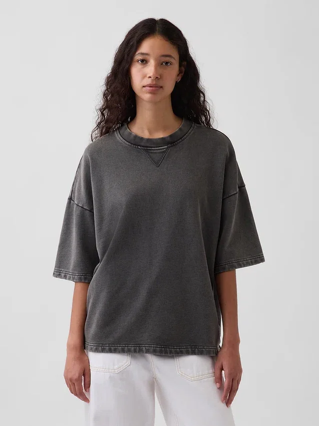 Felpa oversize in felpa francese pesante