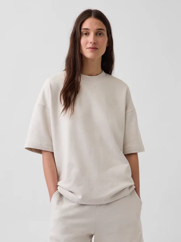 Felpa oversize in felpa francese pesante