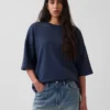 Felpa oversize in felpa francese pesante
