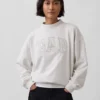 Felpa oversize in felpa Vintagesoft con collo alto e logo