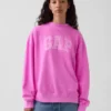 Felpa oversize in felpa Vintagesoft con collo alto e logo