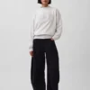Felpa oversize in felpa Vintagesoft con collo alto e logo