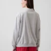 Felpa oversize in felpa Vintagesoft con collo alto e logo