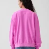 Felpa oversize in felpa Vintagesoft con collo alto e logo