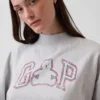 Felpa oversize in felpa Vintagesoft con collo alto e logo
