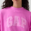 Felpa oversize in felpa Vintagesoft con collo alto e logo