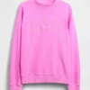 Felpa oversize in felpa Vintagesoft con collo alto e logo
