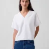 Felpa oversize in felpa Vintagesoft con scollo a V