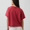 Felpa oversize in felpa Vintagesoft con scollo a V
