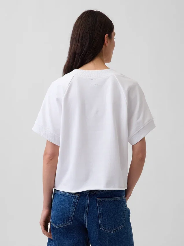 Felpa oversize in felpa Vintagesoft con scollo a V