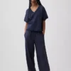 Felpa oversize in felpa Vintagesoft con scollo a V