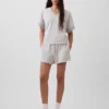 Felpa oversize in felpa Vintagesoft con scollo a V