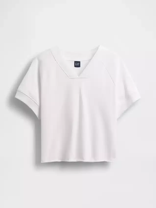 Felpa oversize in felpa Vintagesoft con scollo a V