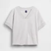 Felpa oversize in felpa Vintagesoft con scollo a V