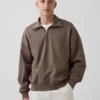 Felpa oversize per adulti con zip a un quarto