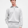 Felpa oversize per adulti con zip a un quarto