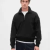Felpa oversize per adulti con zip a un quarto