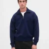 Felpa oversize per adulti con zip a un quarto