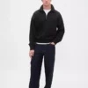 Felpa oversize per adulti con zip a un quarto