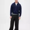 Felpa oversize per adulti con zip a un quarto