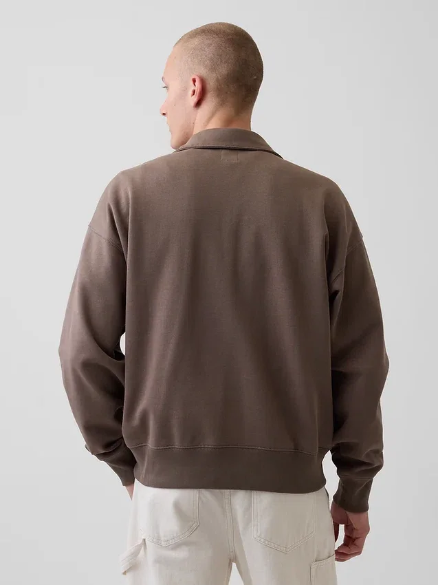 Felpa oversize per adulti con zip a un quarto